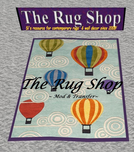 Children's 5x5 mesh, Hot Air 8, Nursery Rug