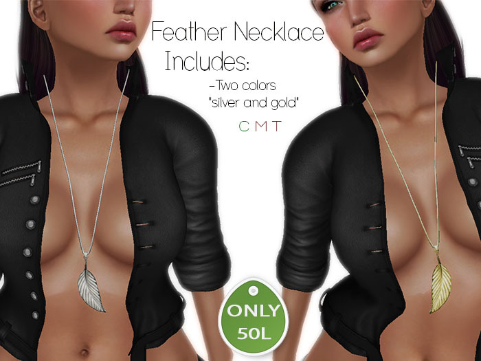 -LpOca-Set feather necklace