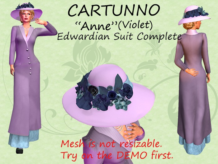 Violet Anne Edwardian Suit boxed