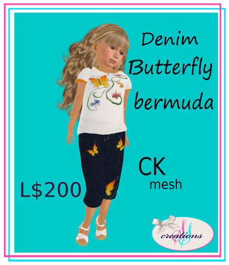 butterfly Levi bermudas