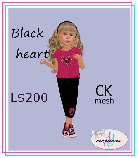 black heart T