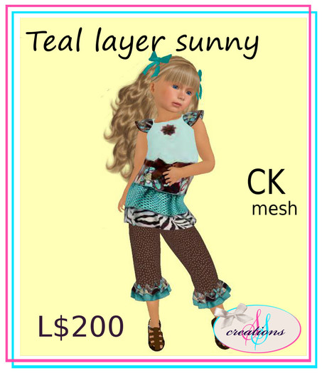 Teal layers  sunny