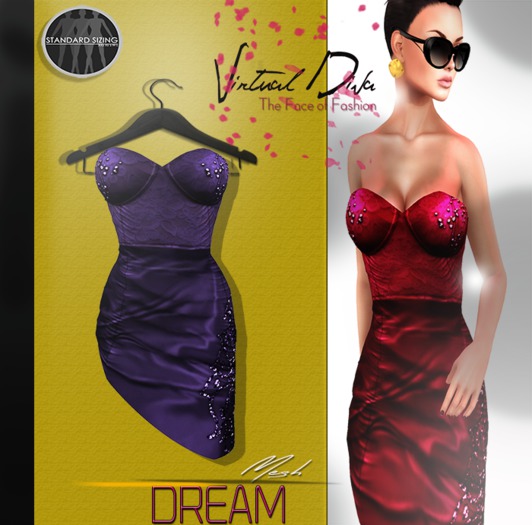 Second Life Marketplace VD Dream Dress Grape