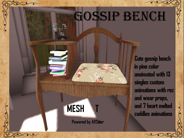 K&J Gossip Bench Couple
