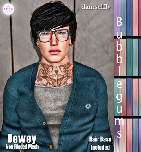 *~*Damselfly*~*Dewey Non-Rigged Mesh Bubblegums