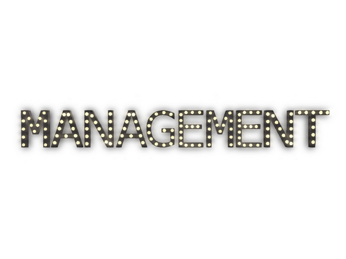 [Px] "MANAGEMENT" Illuminated Light Bulbs Sign