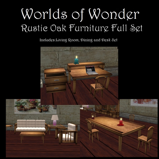 WoW Rustic Oak Furniture Full Set -MP
