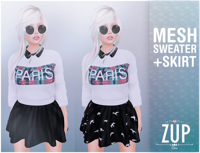::Zup:: Mesh Sweater + Skirt PARIS DEMO