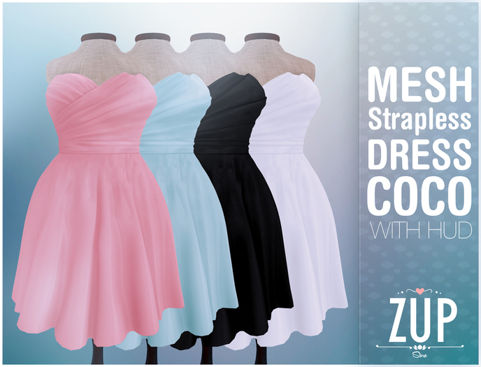 Zup / Mesh Strapless Dress Coco *DEMO*