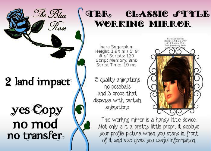 ~TBR~ Classic Style Working Mirror w/ Animations Packaged