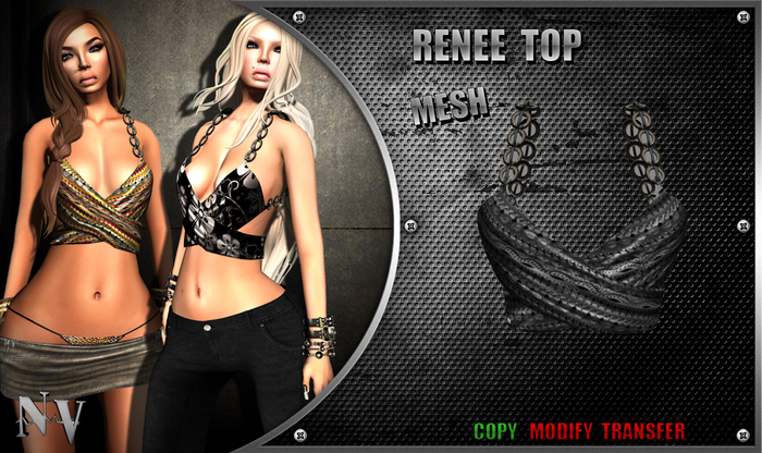 [NV] Renee Top-Aztec Black-