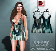 [FLRN] Katia Dress Snake Turquoise