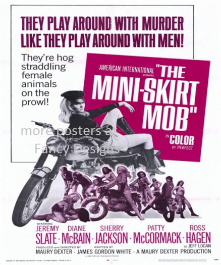 Mini Skirt Mob Motorcycle sign