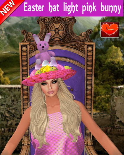 Easter hat light pink bunny