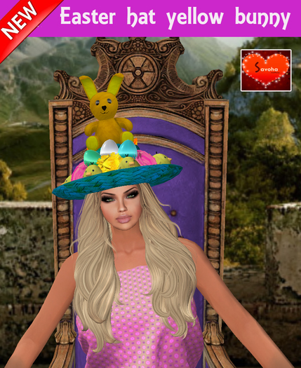 Easter hat yellow bunny
