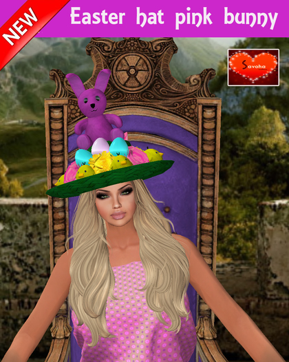 Easter hat pink bunny