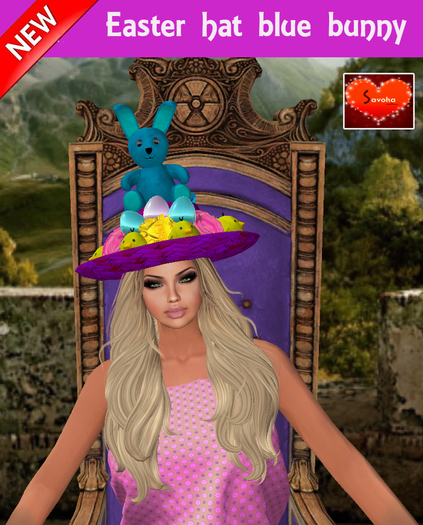 Easter hat blue bunny