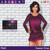[AMBI] Mesh Sweater Dress (BOXED)
