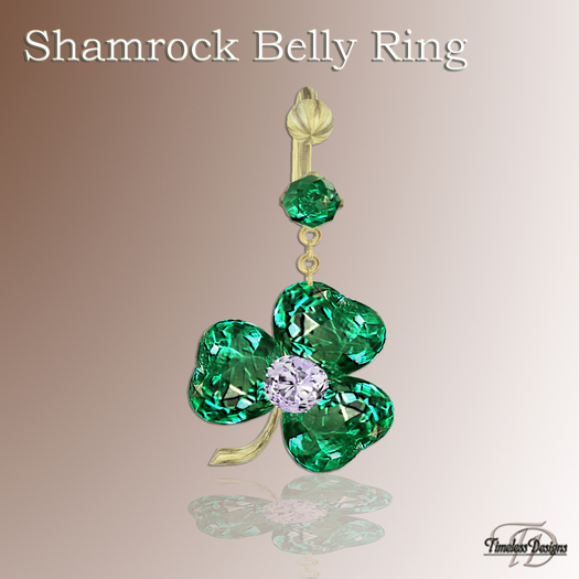 *TD* Shamrock Belly Ring   BX