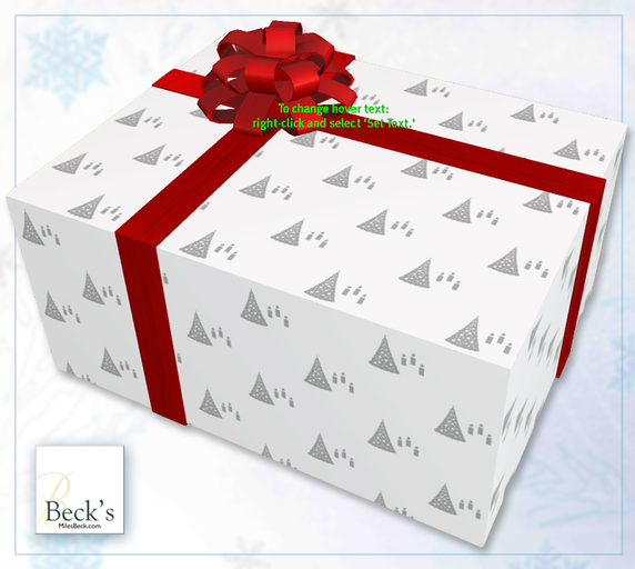 Christmas Gift Box with Easy Hover Text - White Christmas, from Beck's
