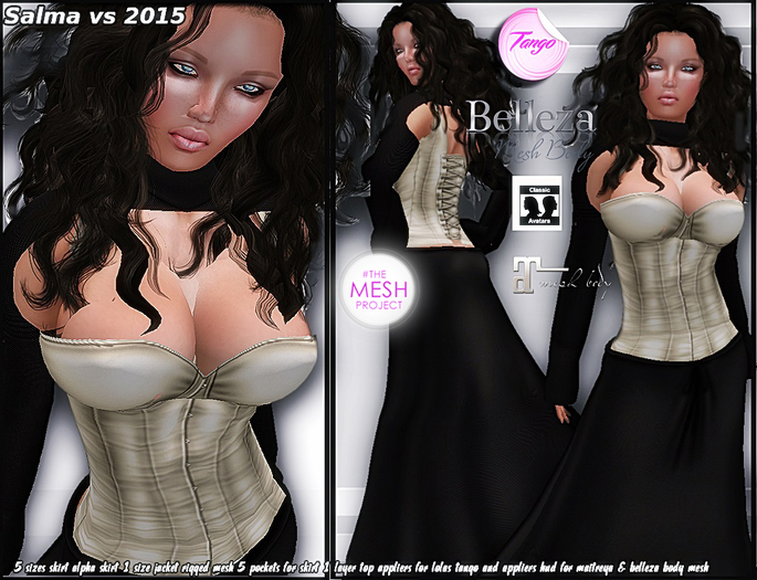Dafnis Salma 2015 With aplliers for Belleza & maitreya body mesh