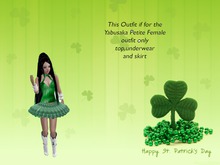 Petite Female Green fun dress for st patricks day(boxed)