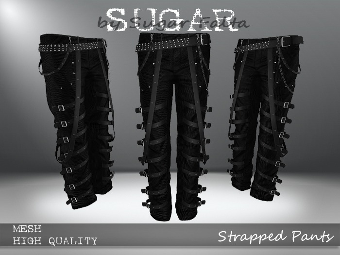 SUGAR for Men - Strapped Pants - BLACK FABRIC