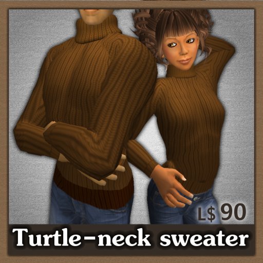Turtle-neck sweater Ver3 (LightBrown)