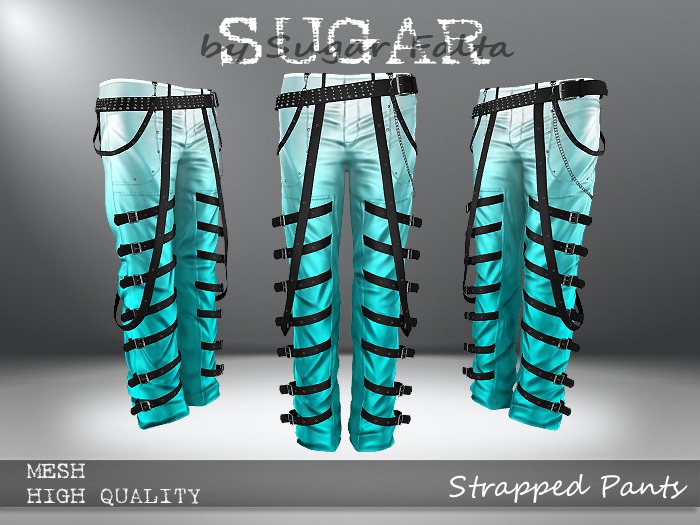 SUGAR for Men - Strapped Pants - TEAL FADE
