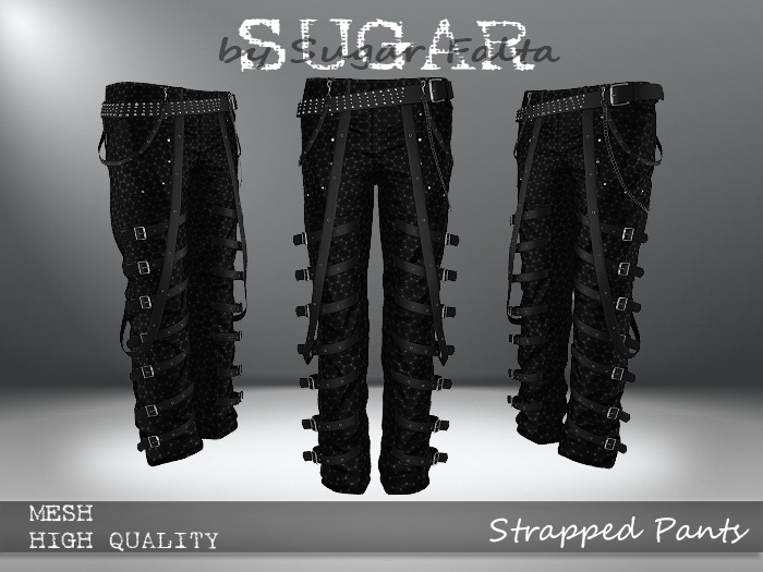 SUGAR for Men - Strapped Pants - BLACK HEX