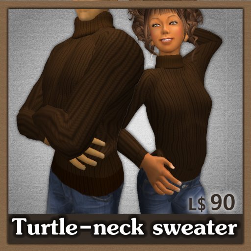 Turtle-neck sweater Ver3 (Brown)