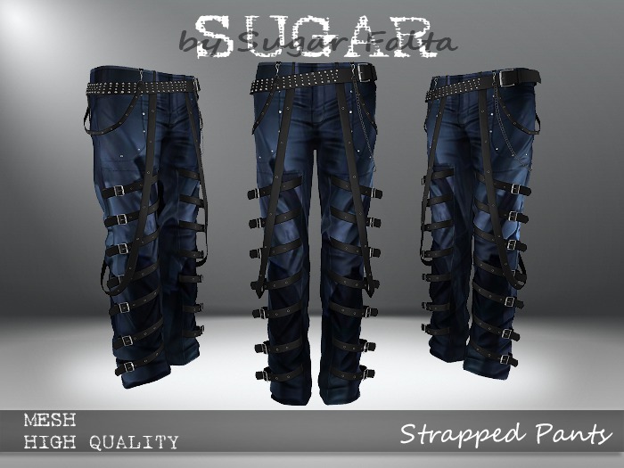 SUGAR for Men - Strapped Pants - BLUE CEMETARY