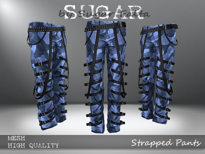 SUGAR for Men - Strapped Pants - BLUE CAMO