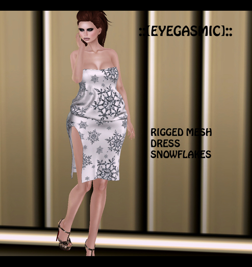 ::[eyegasmic]:: Rigged Mesh Snowflake Dress