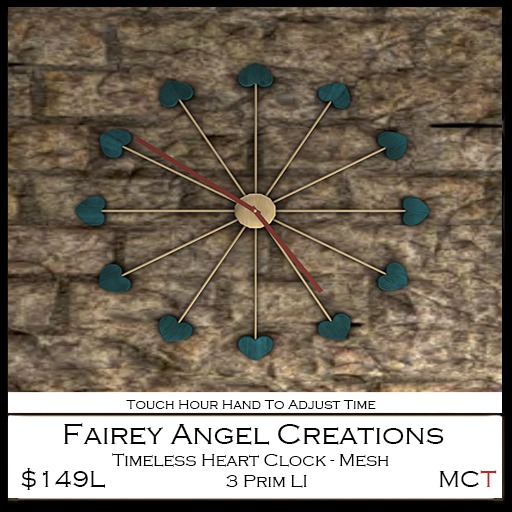 FAC Timeless Heart Wall Clock Crated 149L