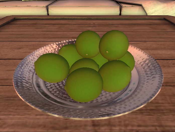 Limes on Silver Plate