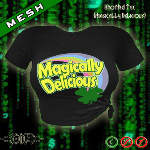 ..:: CODED ::.. Women's Knotted Tee (Magically Delicious)