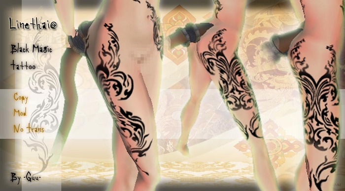 -=((Guu))=- Linethai Lower Black Magic Tattoo Sexy Fashion
