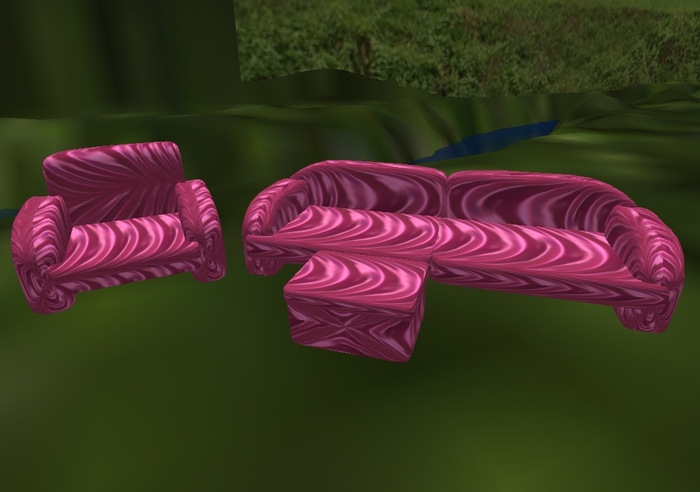 Mw deep pink satin sofa set