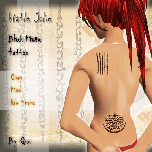 -=((Guu))=- Hatle Jolie Black Magic Tattoo Sexy Fashion
