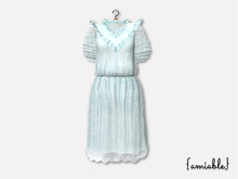 {amiable}Mesh Ruffled Tulle lace midi one-piece_Blue