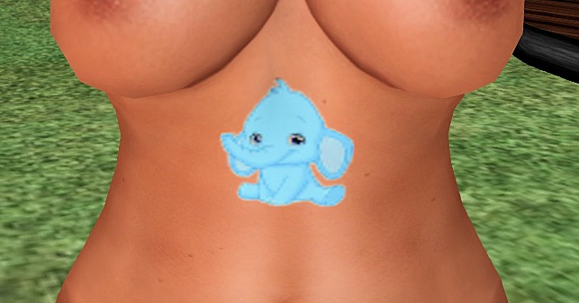 Blue Elephant Tattoo