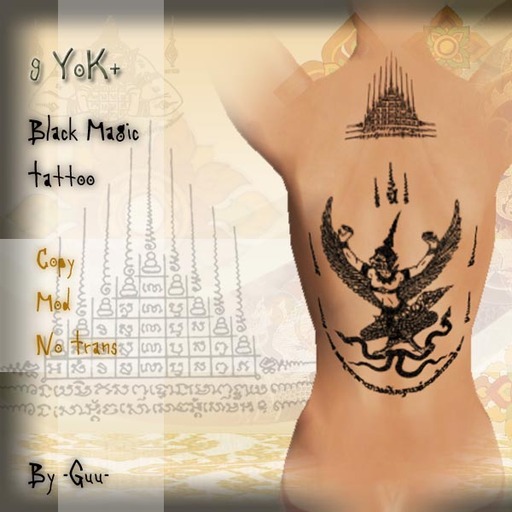 -=((Guu))=-9YoK Black Magic Tattoo Sexy Fashion