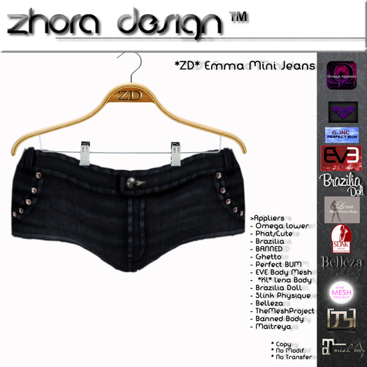 *ZD* Emma Mini jeans Blue