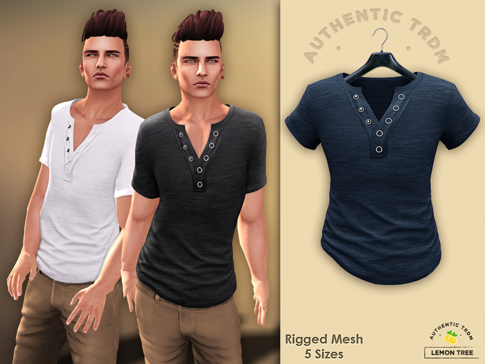 [L-T-R] Dylan Ring Button Shirt Blue