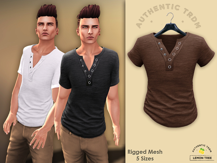 [L-T-R] Dylan Ring Button Shirt Brown