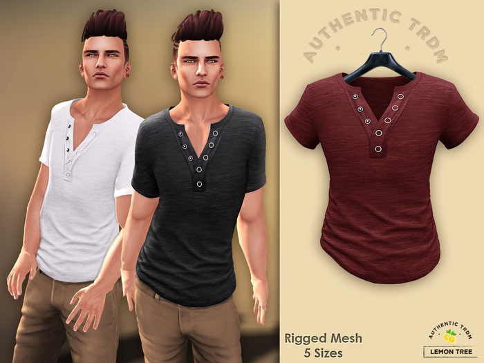 [L-T-R] Dylan Ring Button Shirt Red