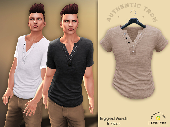 [L-T-R] Dylan Ring Button Shirt Beige