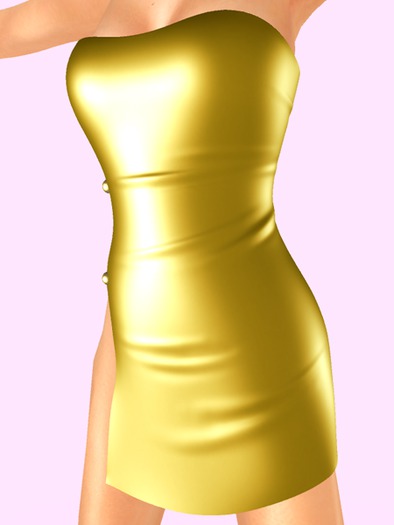 Gold Latex Minidress