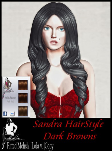 ::MF:: Sandra Hair Style - Dark Brown